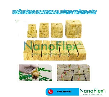 KHỐI BÔNG ROCKWOOL DÙNG TRỒNG CÂY