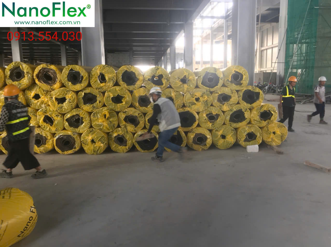 Vật tư bảo ôn NanoFlex thi công nhanh, bám dính tốt và tăng độ bền cho đường ống kỹ thuật.