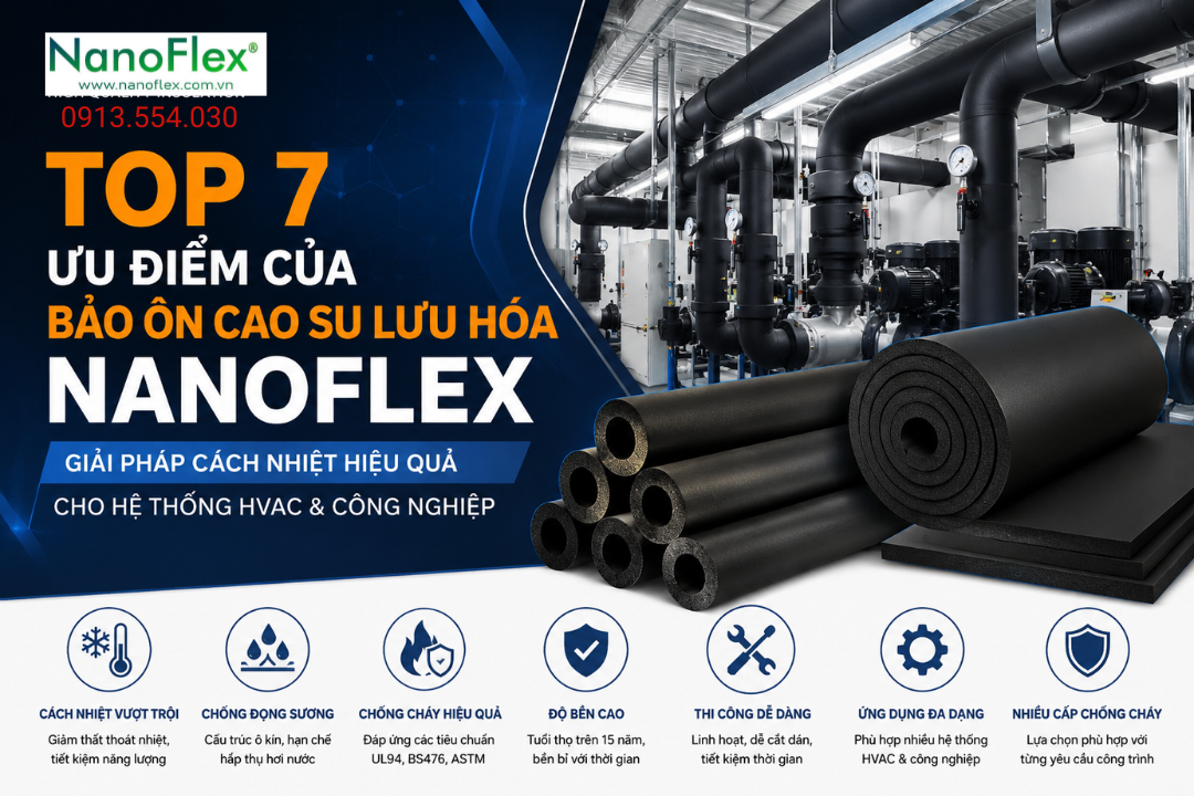 Top 7 Ưu Điểm Của Bảo Ôn Cao Su Lưu Hóa NanoFlex Cách Nhiệt
